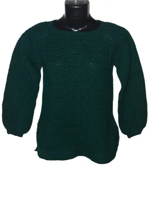 Stylish Look With Sea Green Handmade Crochet Top Pullover For Women/Girls