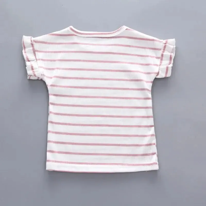 Summer Toddler Girls Striped Top Strap Shorts Set