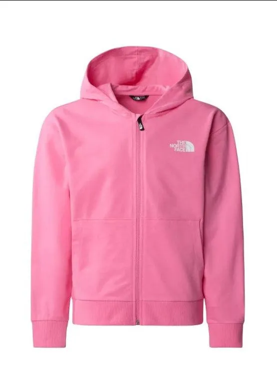 The North Face Girls FZ Oversize Light Hoodie Gamma Pink