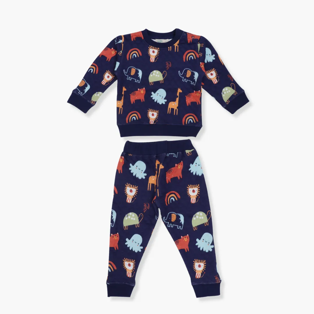 Tiny Tails - Quilted Full sleeve top and pants for kids