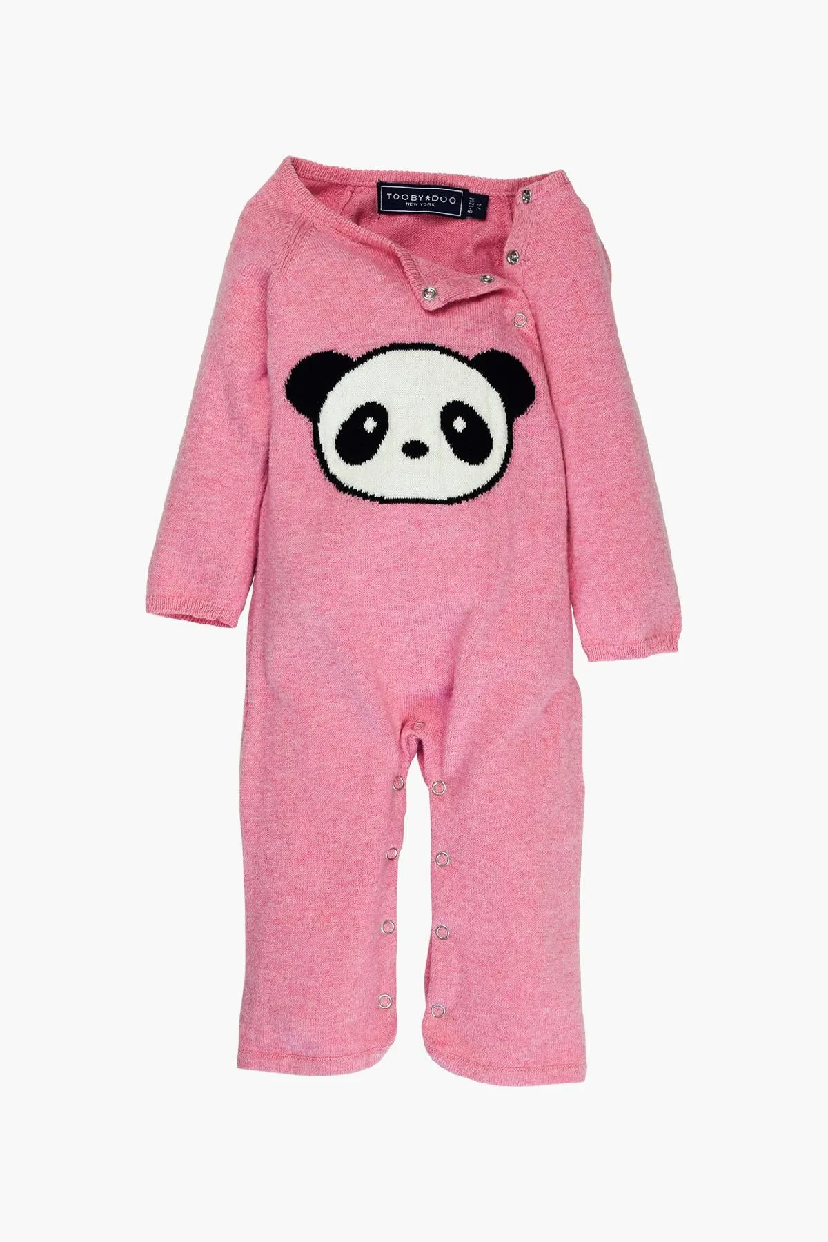 Toobydoo Cashmere Panda Baby Jumpsuit - Pink