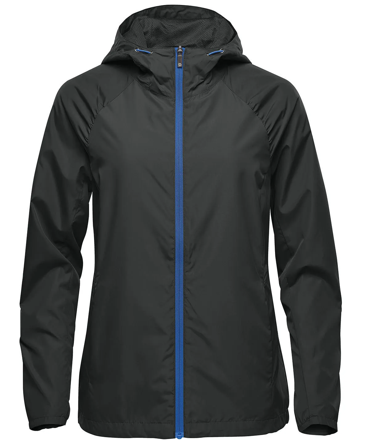 Womens Pacifica lightweight jacket | Black/Azure