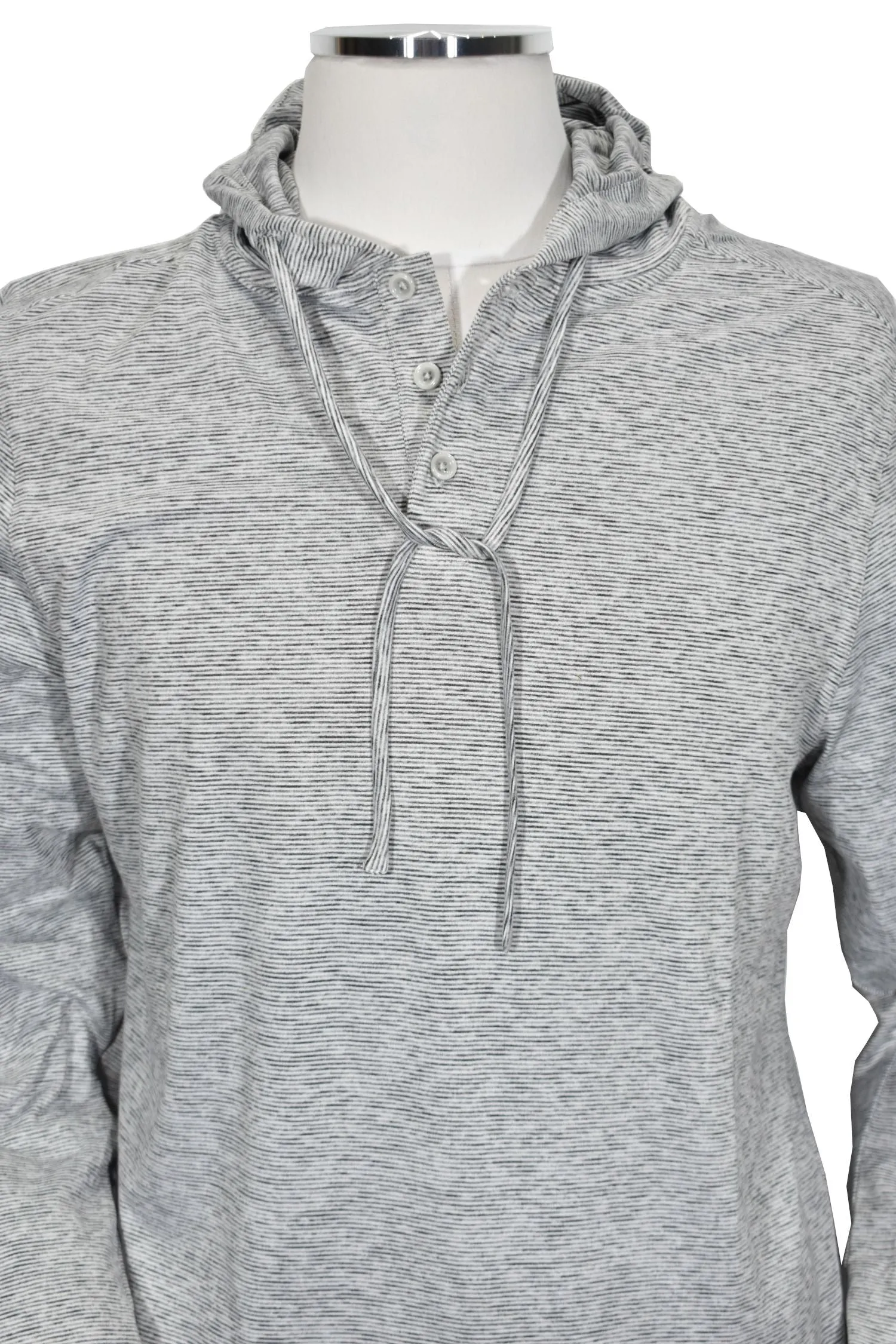 ZN1034 Gray Feed Stripe Hoodie