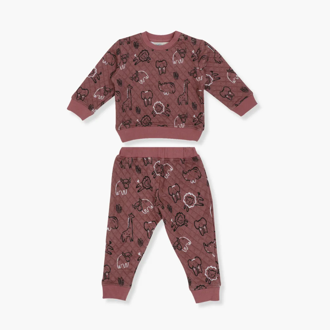 Zoom Zoom - Quilted Full sleeve top and pants for kids